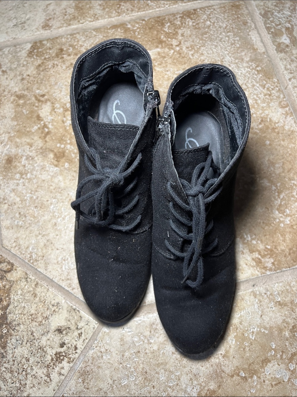 American Rag Black Lace-Up Ankle Booties